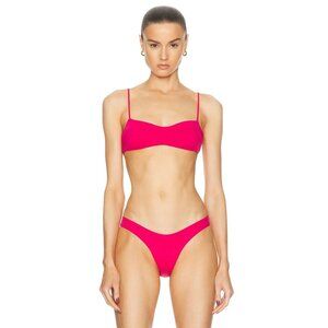 HAIGHT. Agatha Bikini Set in Intense Pink Small New Womens Top Bottoms Leila